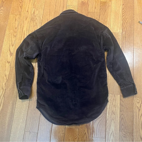 Aritzia The Group Babaton Chocolate Brown Graydon Corduroy Shirt - Picture 6 of 14